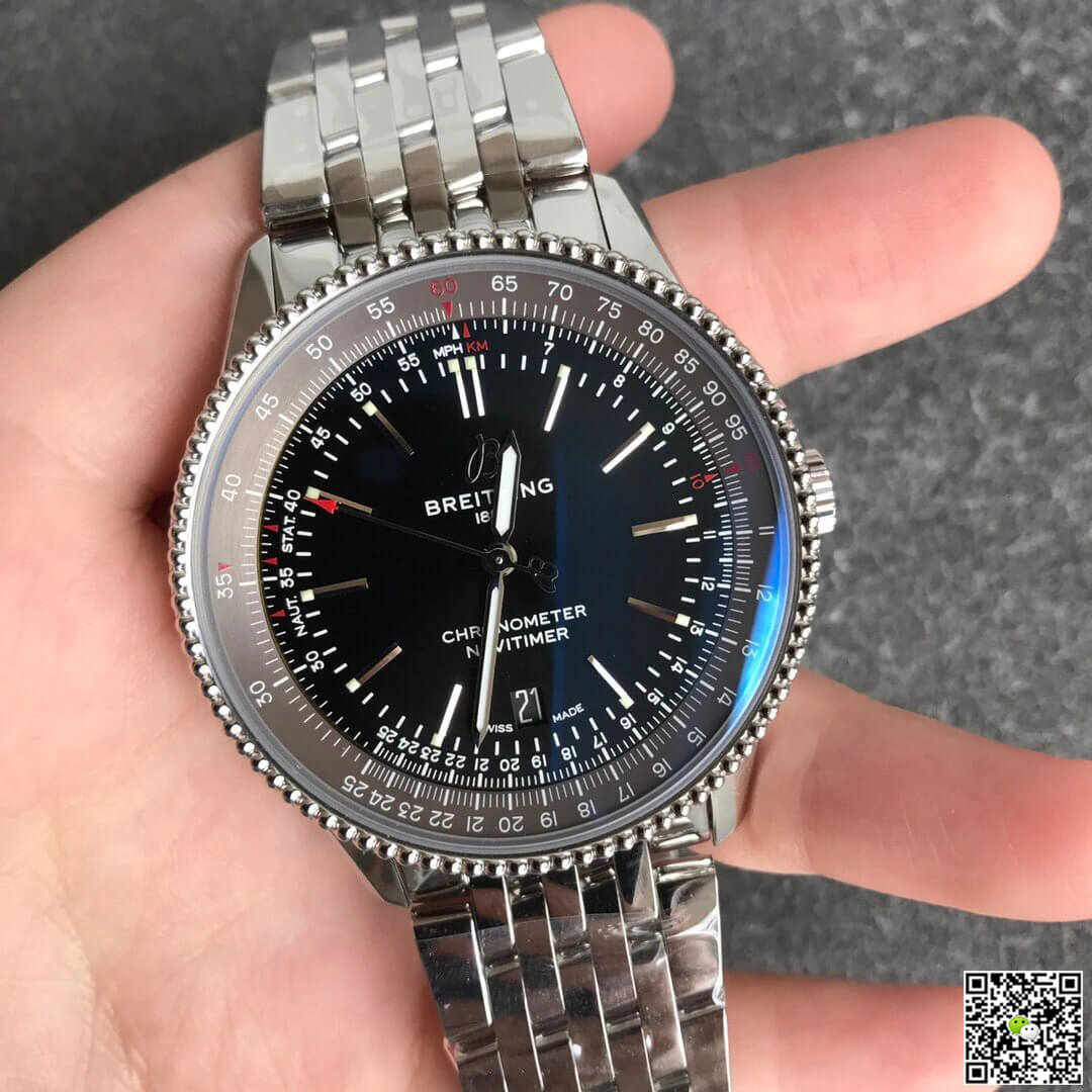 Breitling Navitimer 1 A17326241B1A1 V7 Factory Black Dial