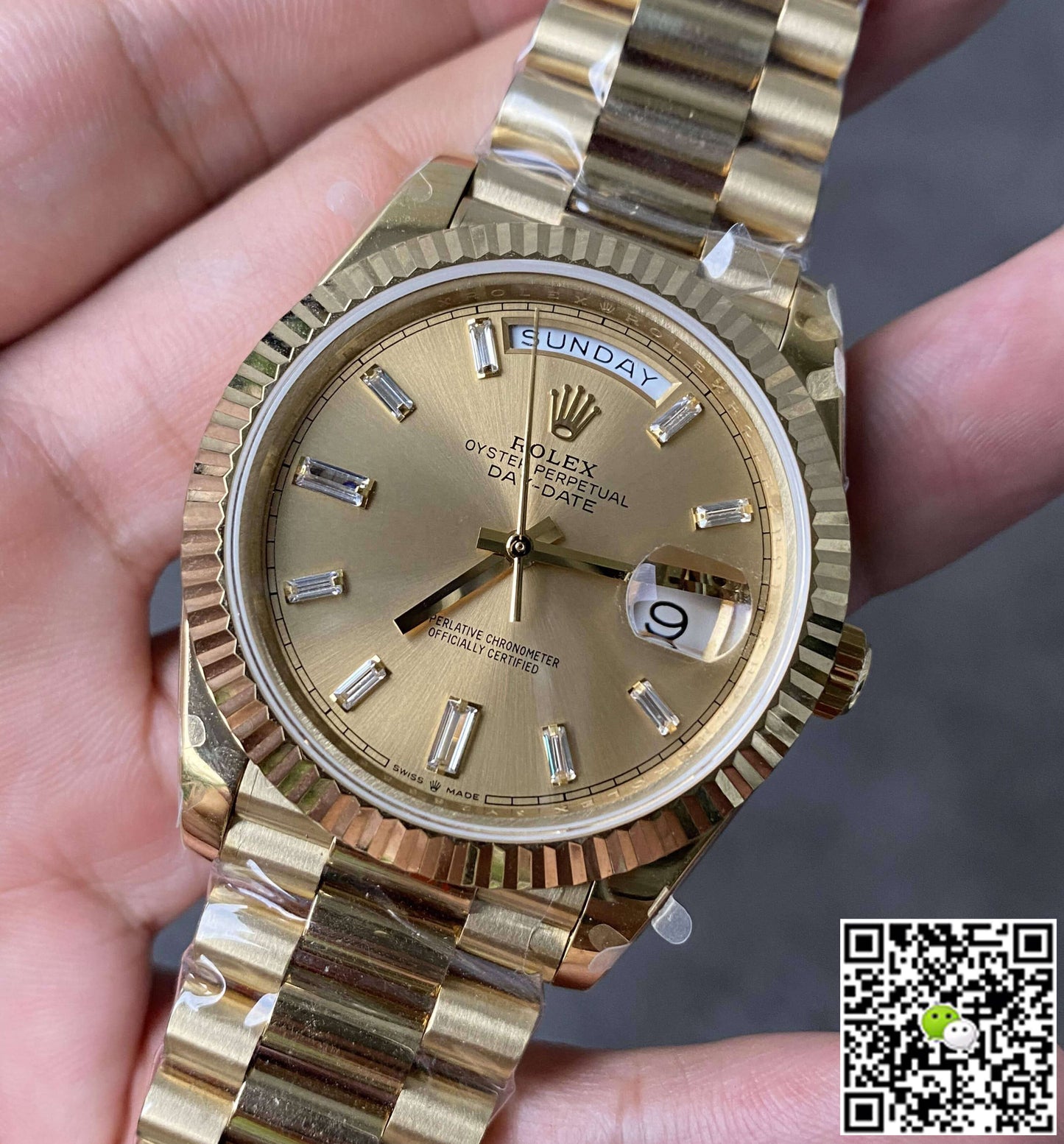 Rolex Day Date M228238-0005 GM Factory V2 Gold Dial