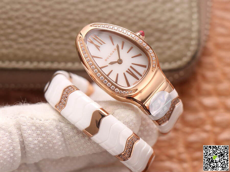 Bvlgari Serpenti 102202 BV Factory Rose Gold White Dial