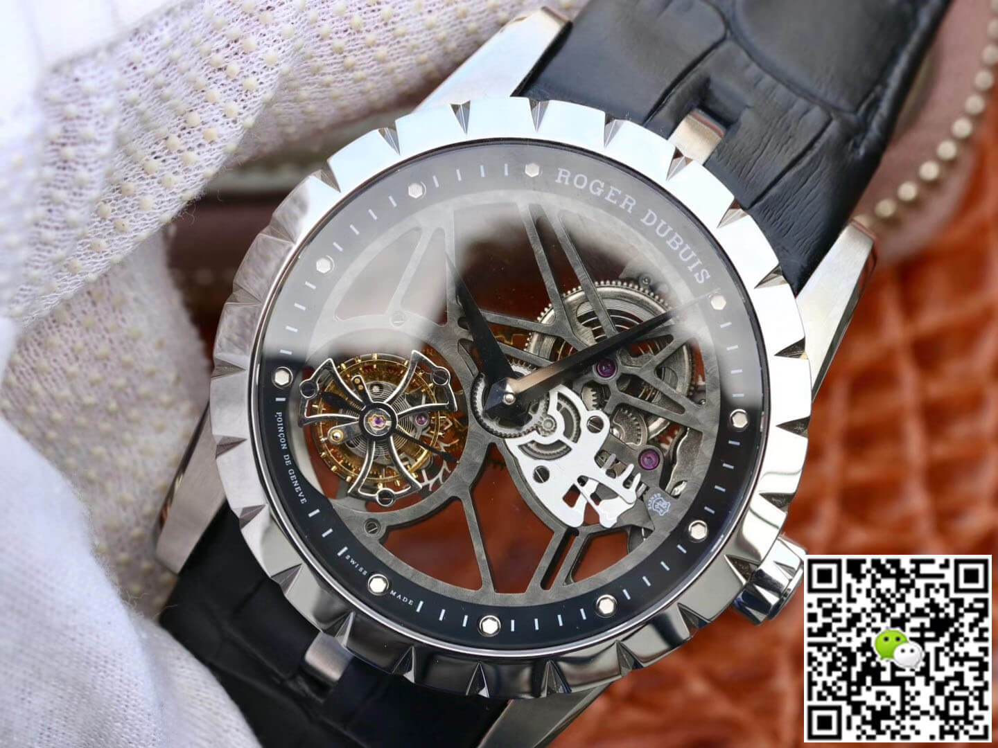 Roger Dubuis Excalibur RDDBEX0393 JB Factory Tourbillon Stainless Steel Case