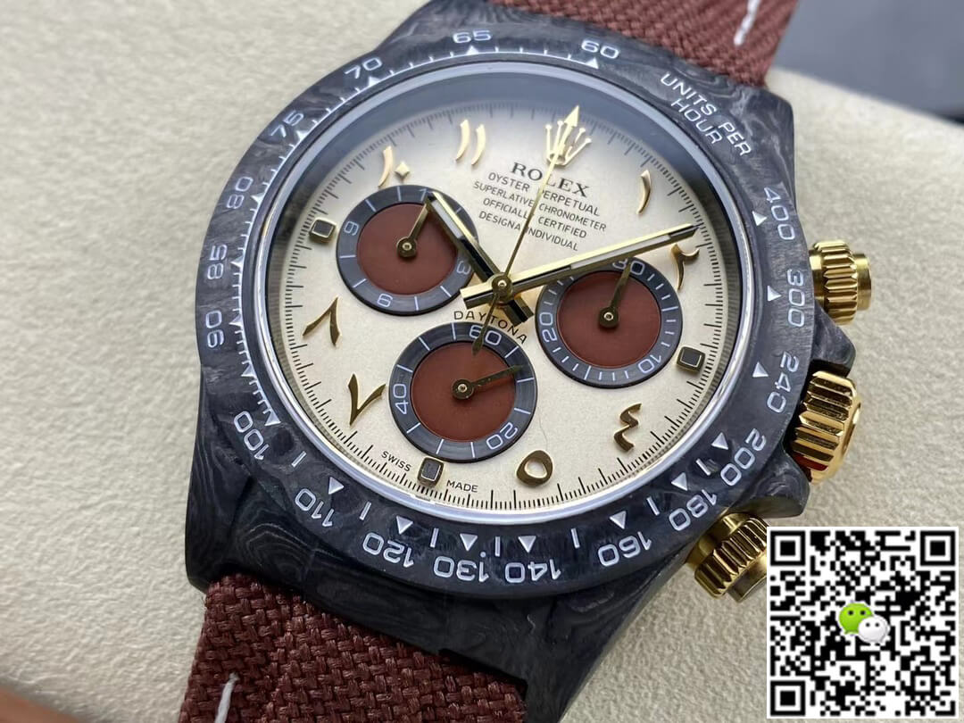 Rolex Daytona Cosmograph Diw Custom Version Noob Factory Brown Strap