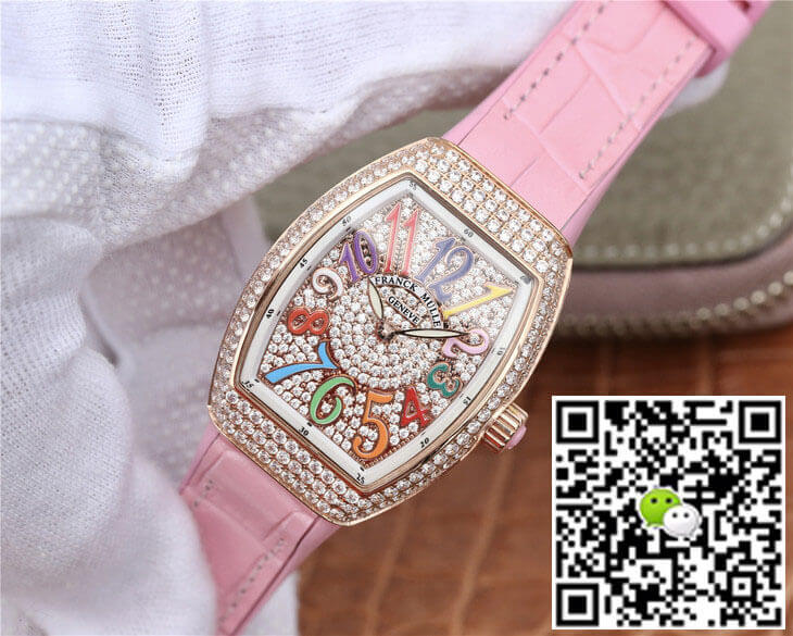 Franck Muller Vanguard Ladies ABF Factory Rose Gold Diamond-set Dial