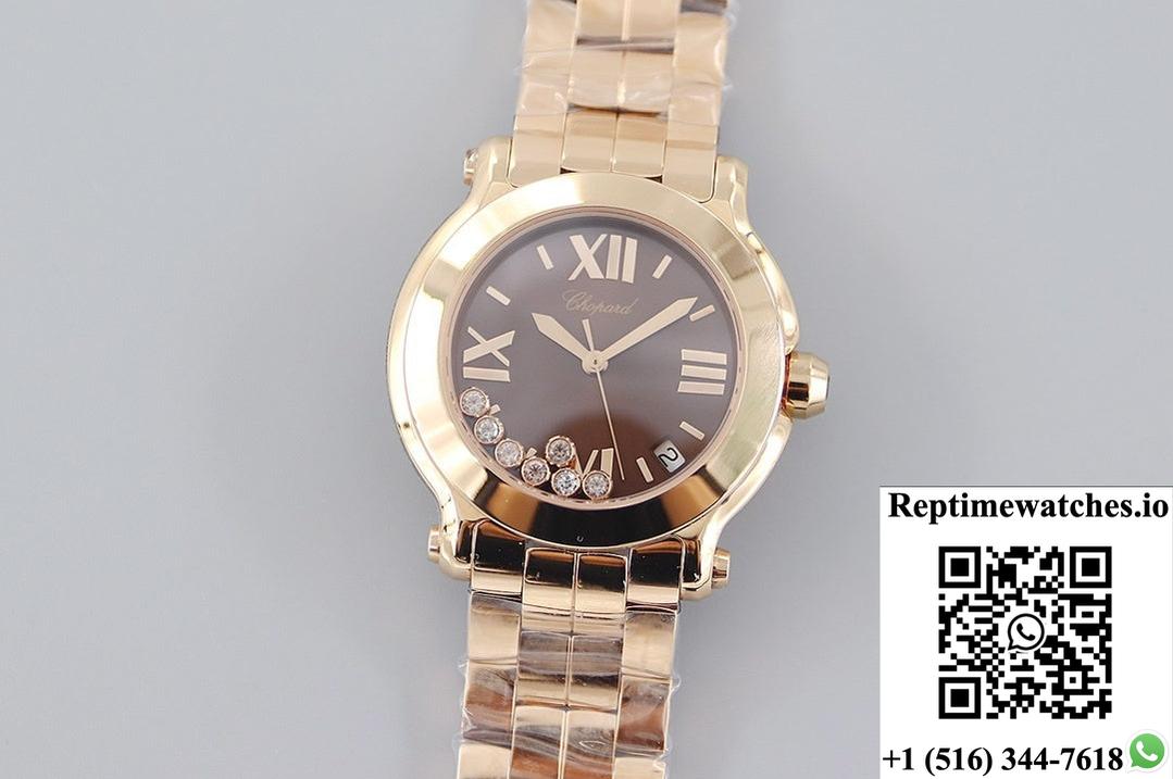 Chopard HAPPY DIAMONDS 277472-5003 YF Factory Brown Dial