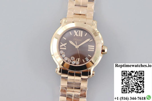 Chopard HAPPY DIAMONDS 277472-5003 YF Factory Brown Dial