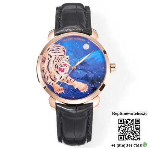 Ulysse Nardin Classico 111Le-9E-Tiger-1A Fl Factory Tiger Pattern Dial-Rep Time Watches