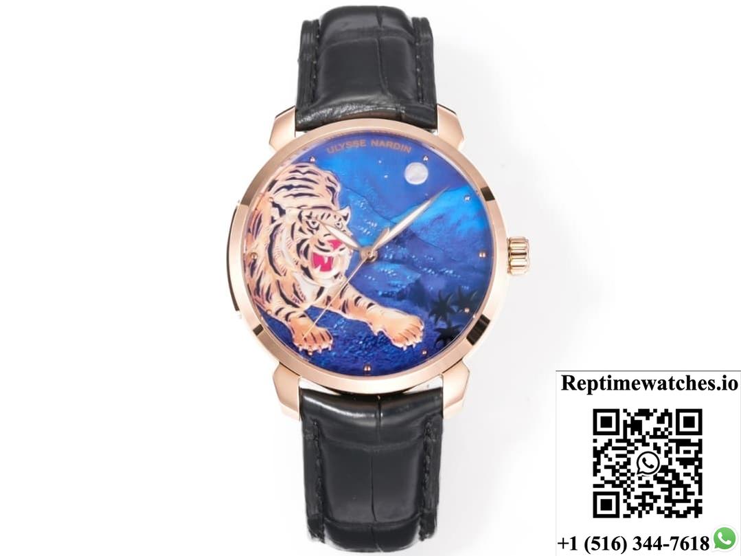 Ulysse Nardin Classico 111Le-9E-Tiger-1A Fl Factory Tiger Pattern Dial-Rep Time Watches
