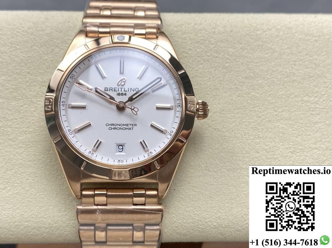 Breitling Chronomat R10380101A1R1 Bls Factory Blue Crystal Glass Watch Mirror-Rep Time Watches