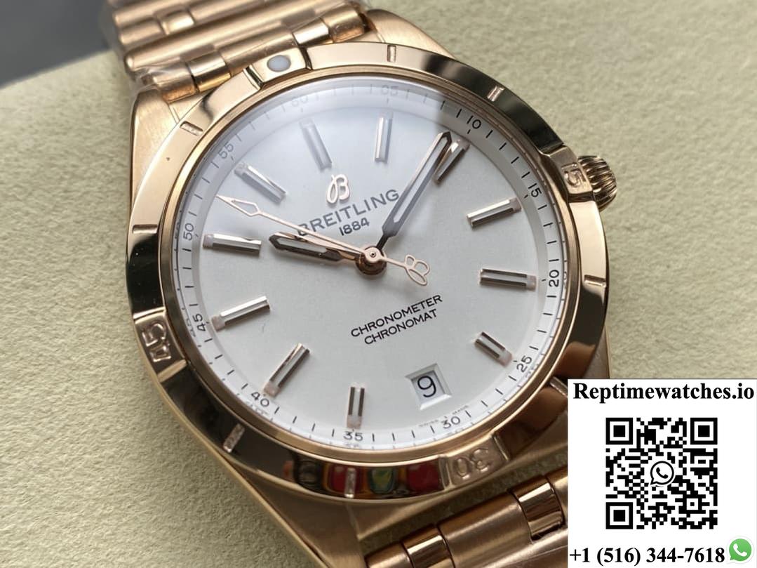 Breitling Chronomat R10380101A1R1 Bls Factory Blue Crystal Glass Watch Mirror-Rep Time Watches