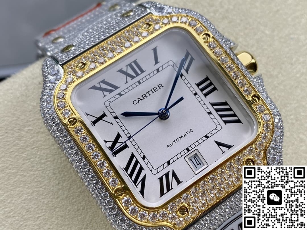 Cartier Santos W2SA0023 AMG factory diamond strap