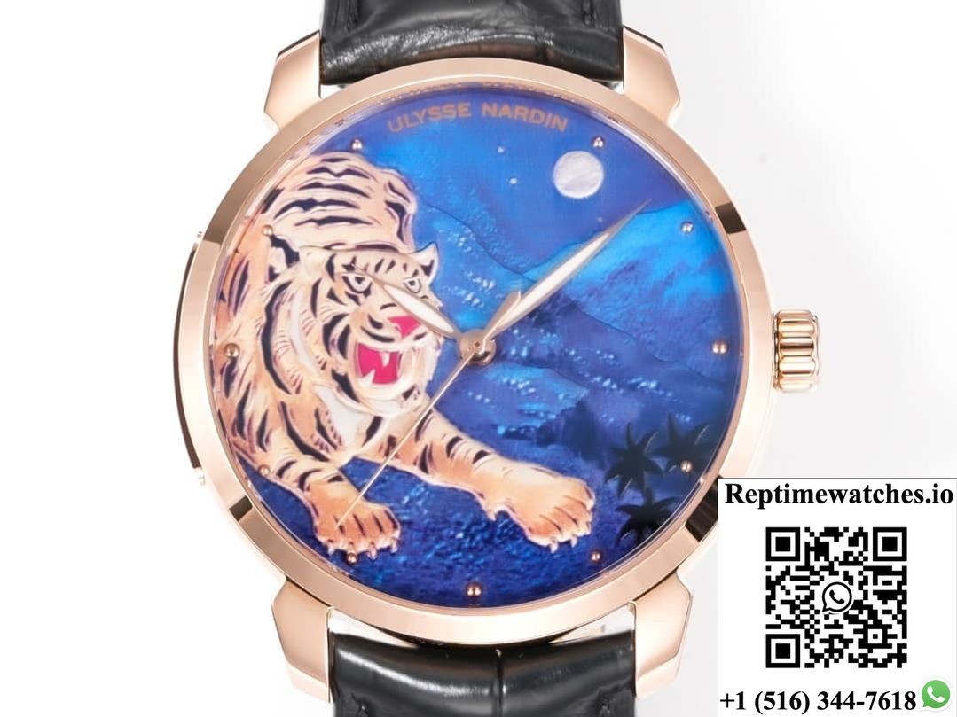 Ulysse Nardin Classico 111Le-9E-Tiger-1A Fl Factory Tiger Pattern Dial-Rep Time Watches