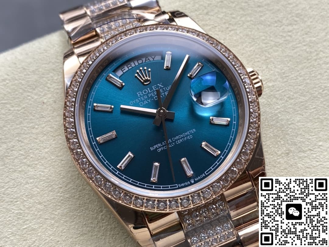 Rolex Day-Date M128345rbr-0084 8+ Factory Blue Crystal Watch Mirror