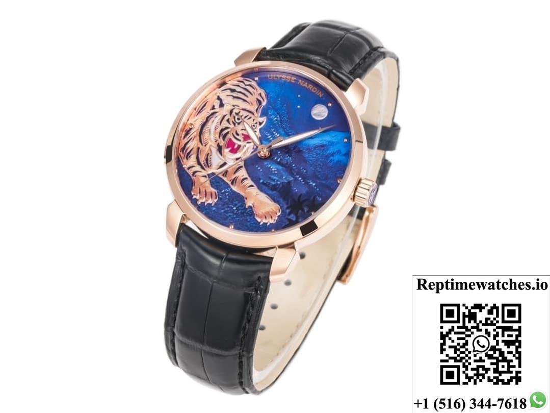 Ulysse Nardin Classico 111Le-9E-Tiger-1A Fl Factory Tiger Pattern Dial-Rep Time Watches