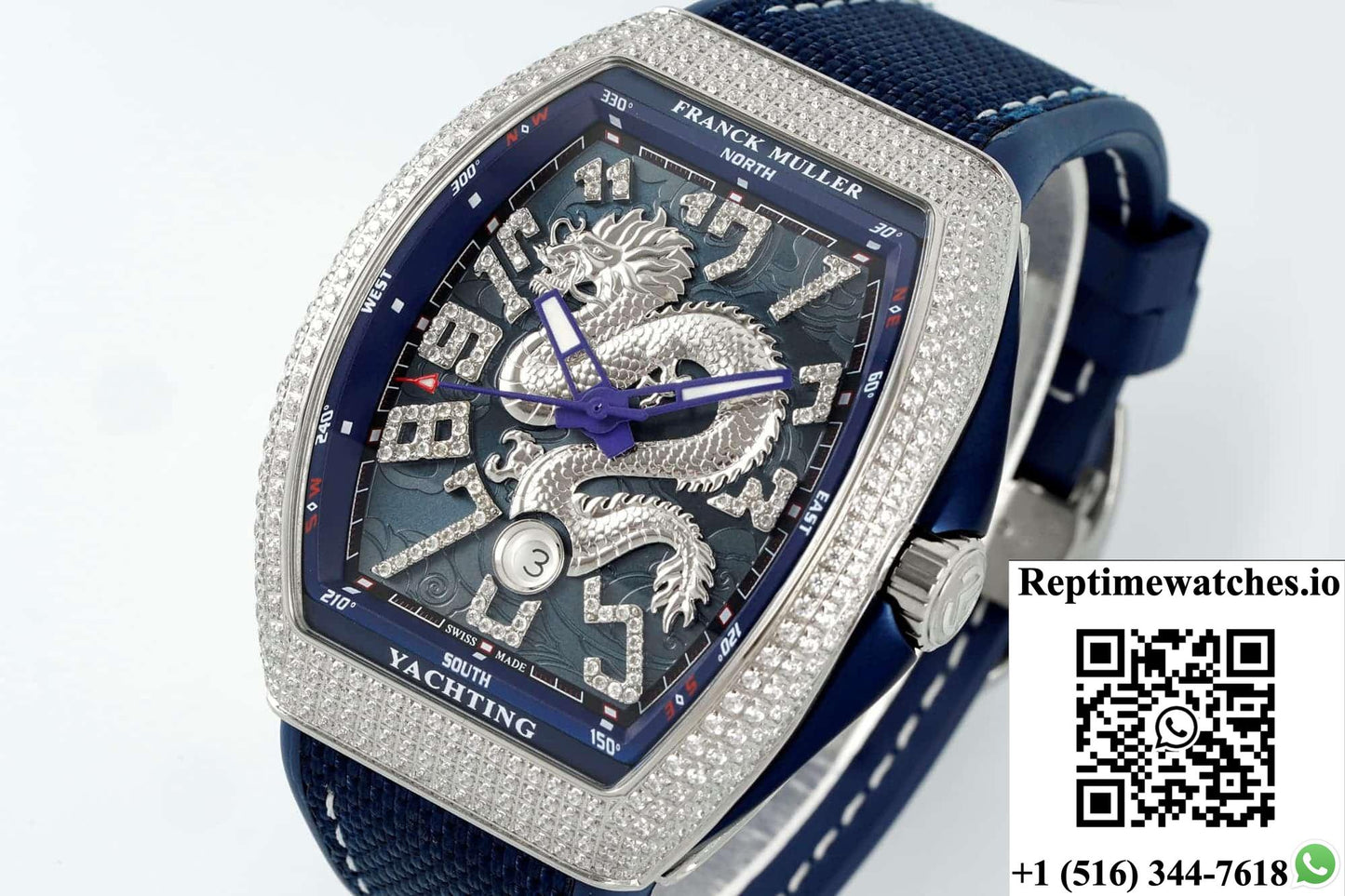 Franck Muller Vanguard ABF Factory Stainless Steel Crown