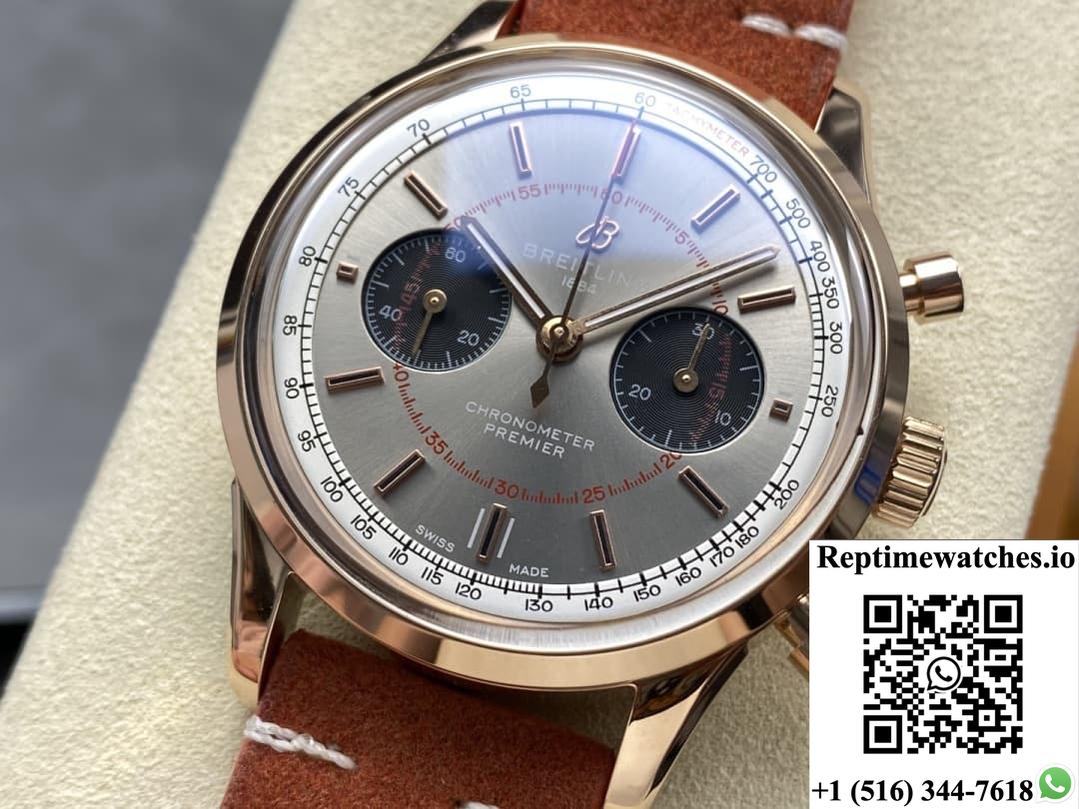 Breitling Premier RB0118A31B1X1 BLS factory chronograph function