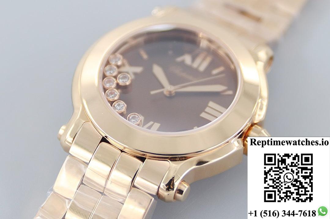 Chopard HAPPY DIAMONDS 277472-5003 YF Factory Brown Dial