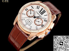 Cartier Calibre De W7100044 GAW Factory Date Display