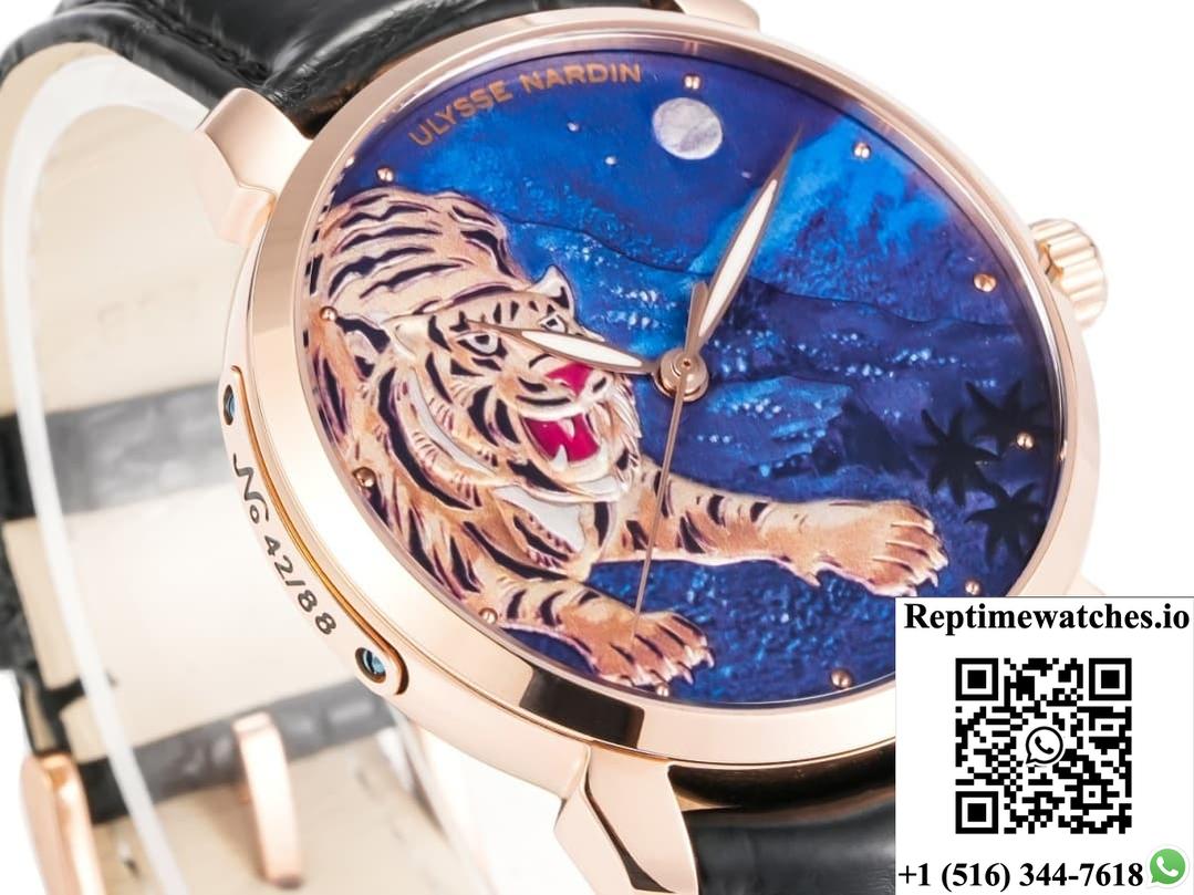 Ulysse Nardin Classico 111Le-9E-Tiger-1A Fl Factory Tiger Pattern Dial-Rep Time Watches