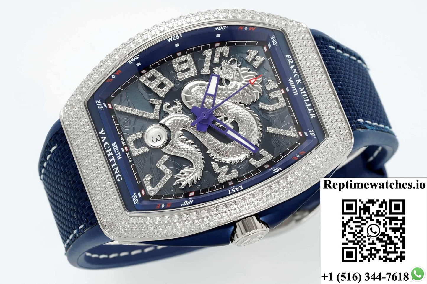 Franck Muller Vanguard ABF Factory Stainless Steel Crown
