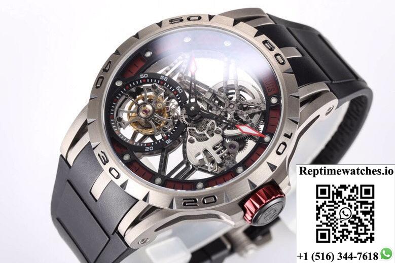 Roger Dubuis Excalibur RDDBEX0479 NEW Factory Tourbillon Hollow Dial