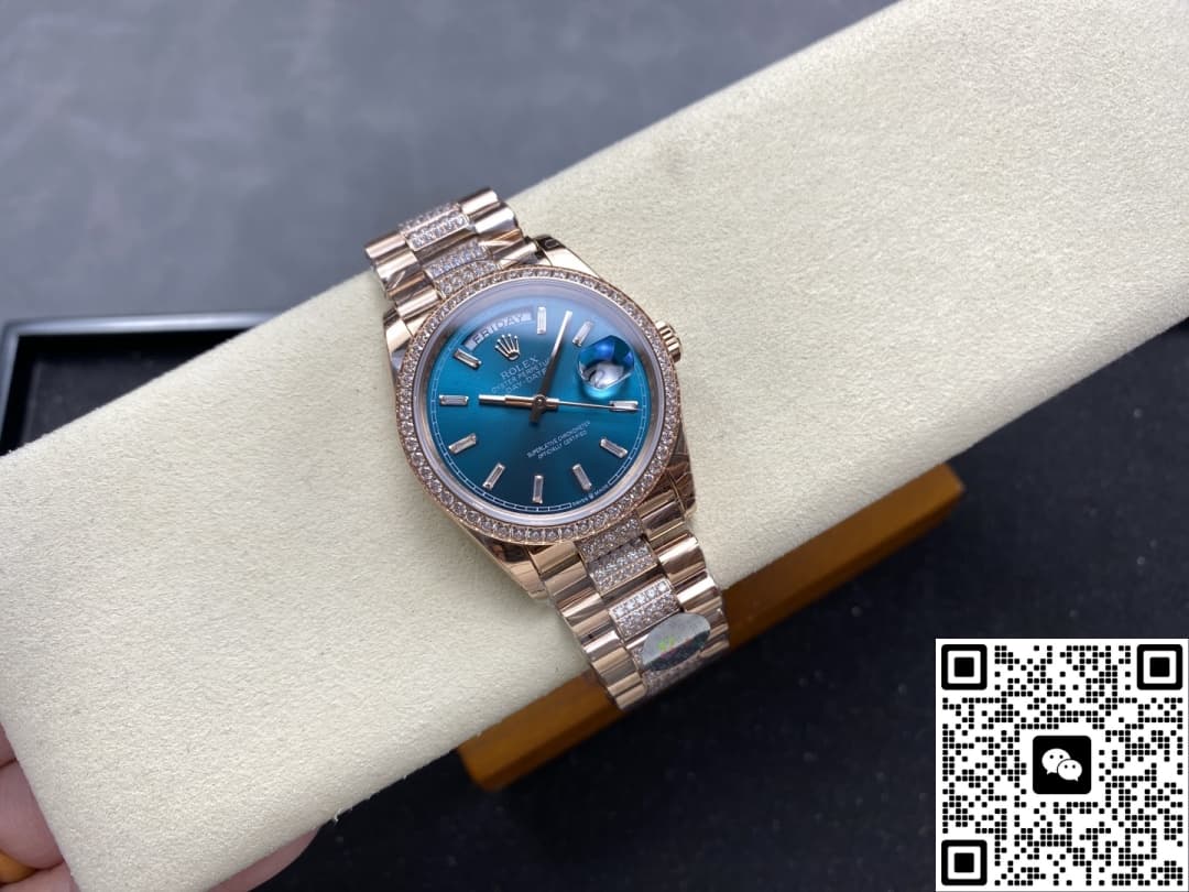 Rolex Day-Date M128345rbr-0084 8+ Factory Blue Crystal Watch Mirror