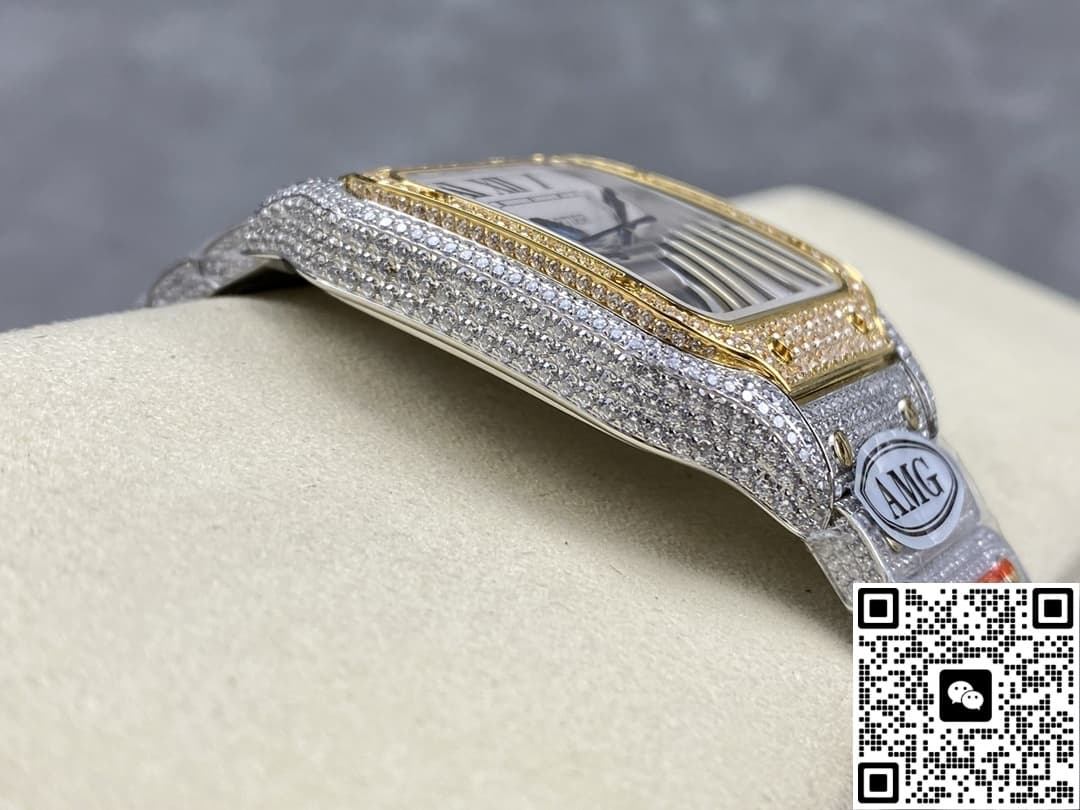 Cartier Santos W2SA0023 AMG factory diamond strap