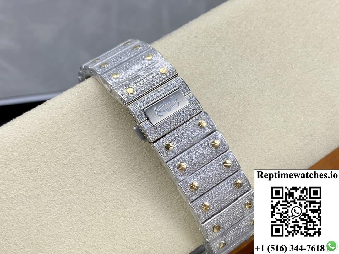 Cartier Santos W2SA0023 AMG factory diamond strap
