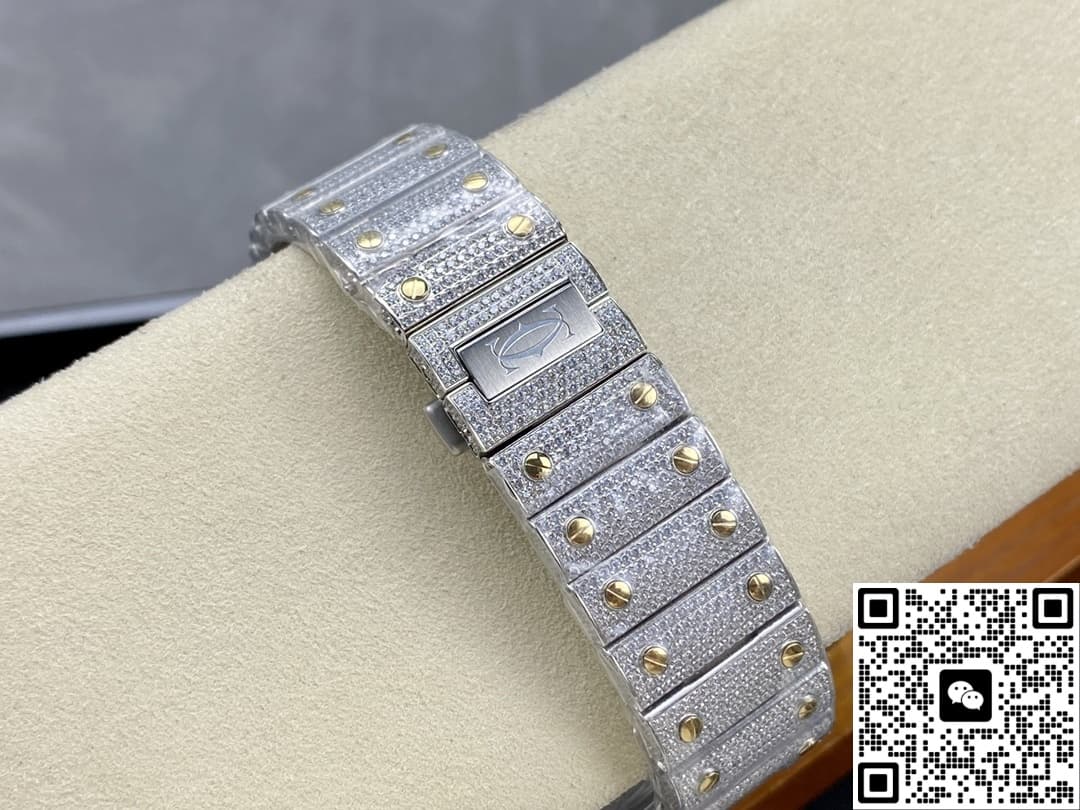 Cartier Santos W2SA0023 AMG factory diamond strap