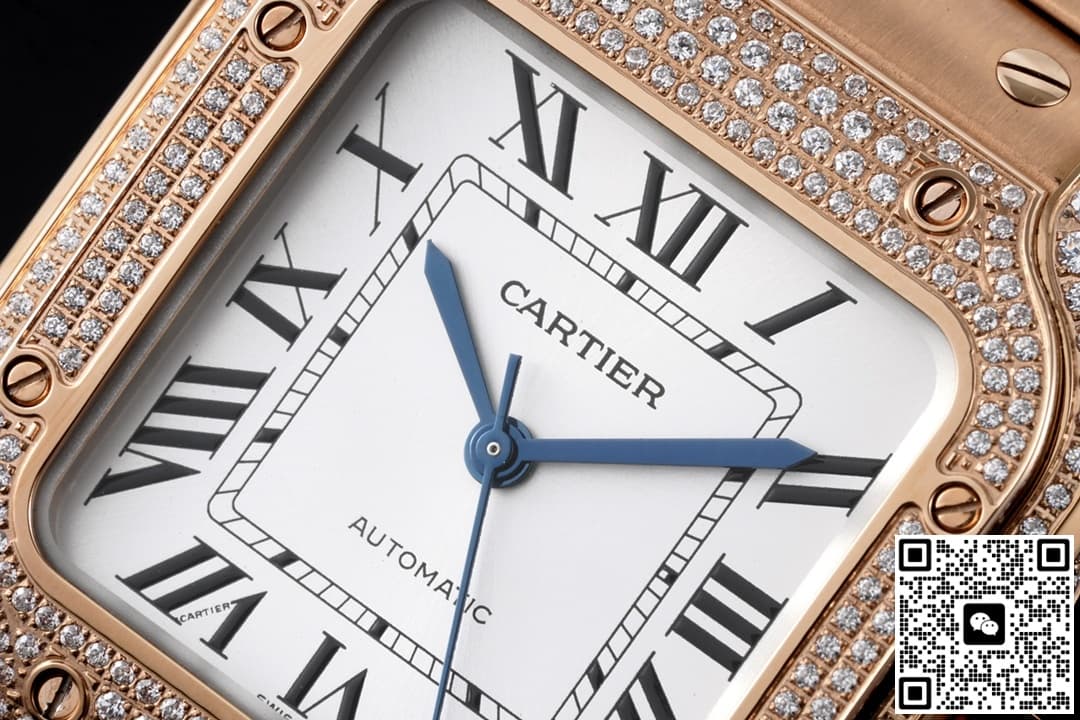 Cartier Santos WJSA0012 BV factory diamond case