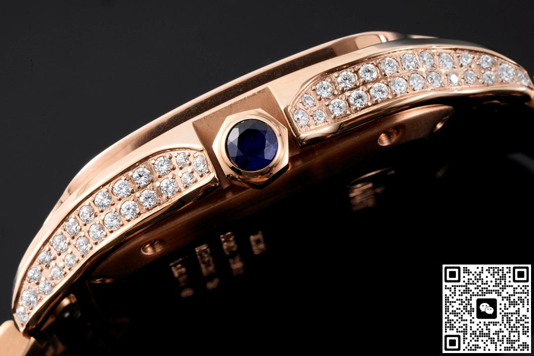 Cartier Santos WJSA0012 BV factory diamond case