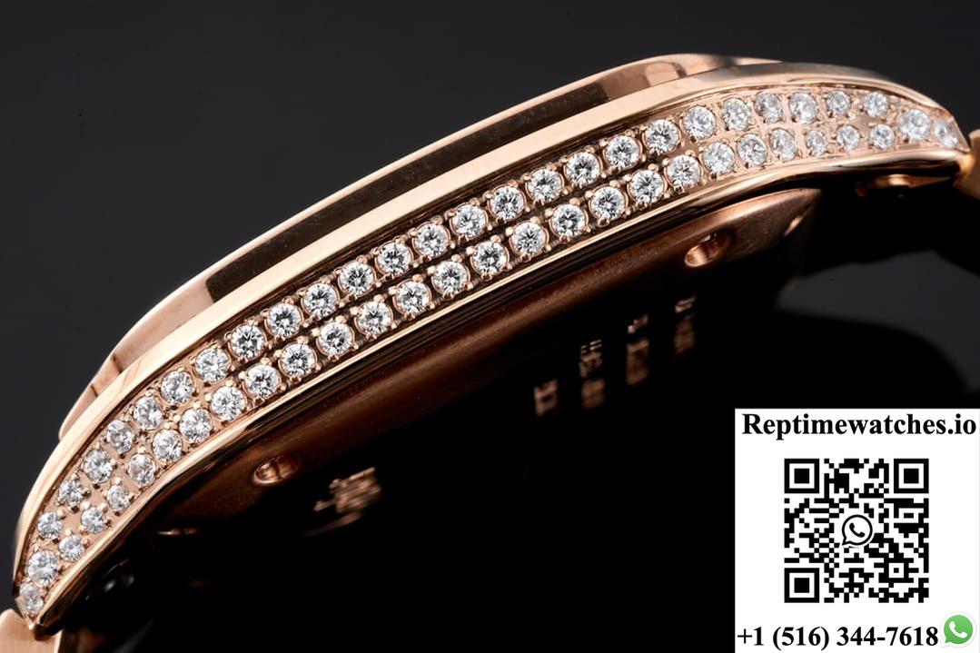 Cartier Santos WJSA0012 BV factory diamond case