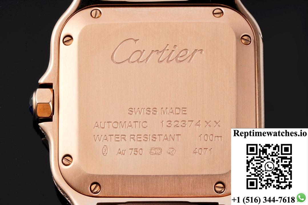 Cartier Santos WJSA0012 BV factory diamond case