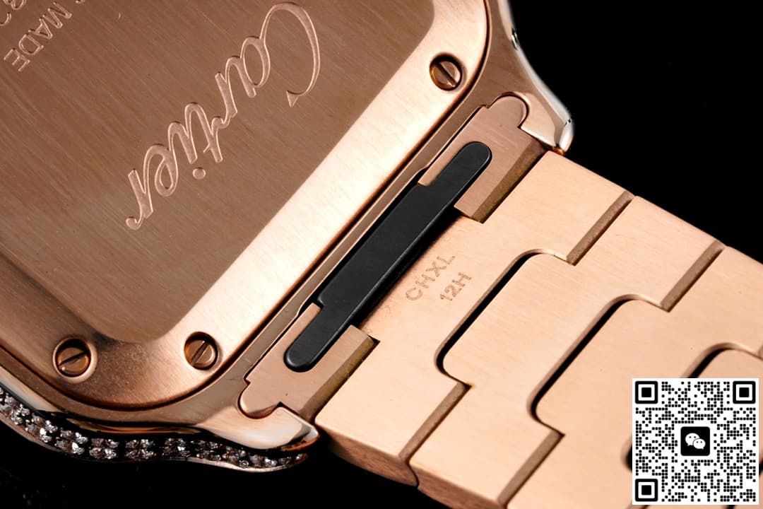Cartier Santos WJSA0012 BV factory diamond case