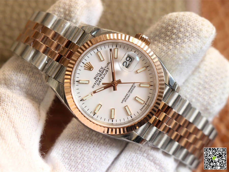 Rolex Datejust M126231-0017 EW Factory Rose Gold White Dial