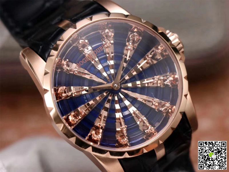 Roger Dubuis Excalibur RDDBEX0684 ZZ Factory Rose Gold Blue Dial