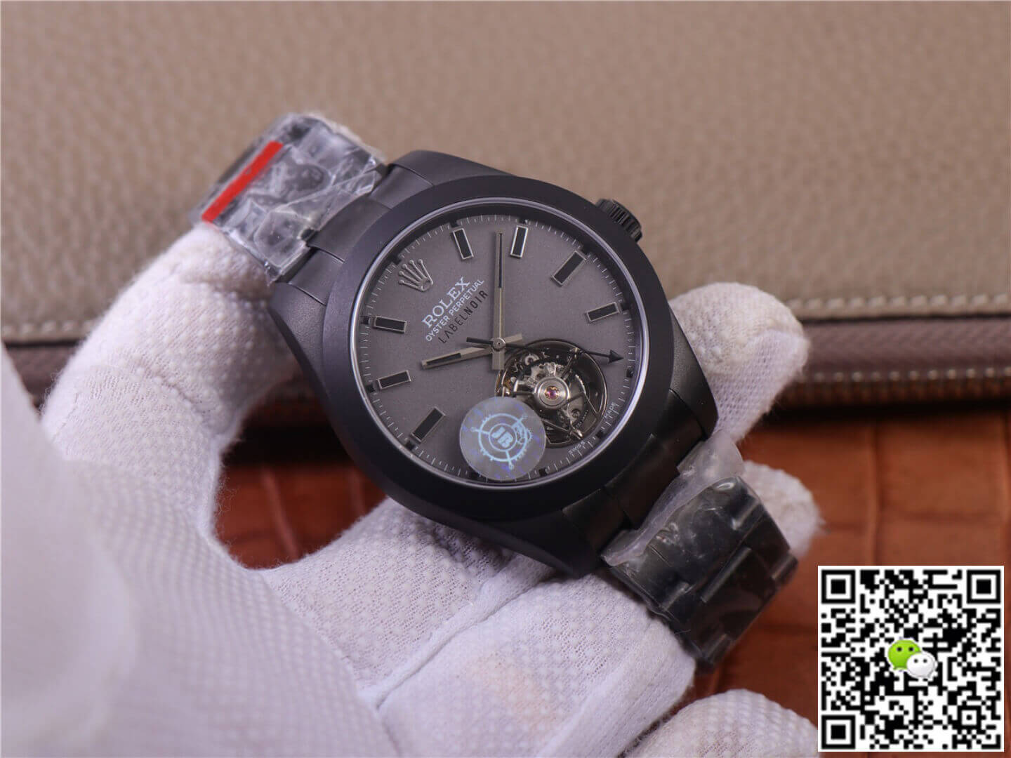 JB Factory Replica Rolex Milgauss Base 116400 Label Noir Design LNT01HS-001 Black case watch