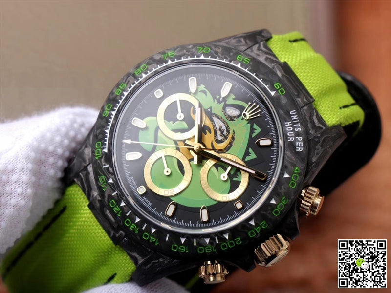 Rolex Daytona Cosmos Chronograph Carbon Fiber Edition Green Exploded Dragon Dial