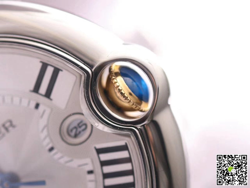 Ballon Bleu de Cartier W69009Z3 Wrap Gold V9 Factory Silver White Dial