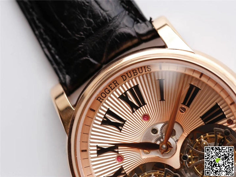 Roger Dubuis Hommage RDDBHO0562 Double Flying tourbillon JB Factory Rose Gold Dial