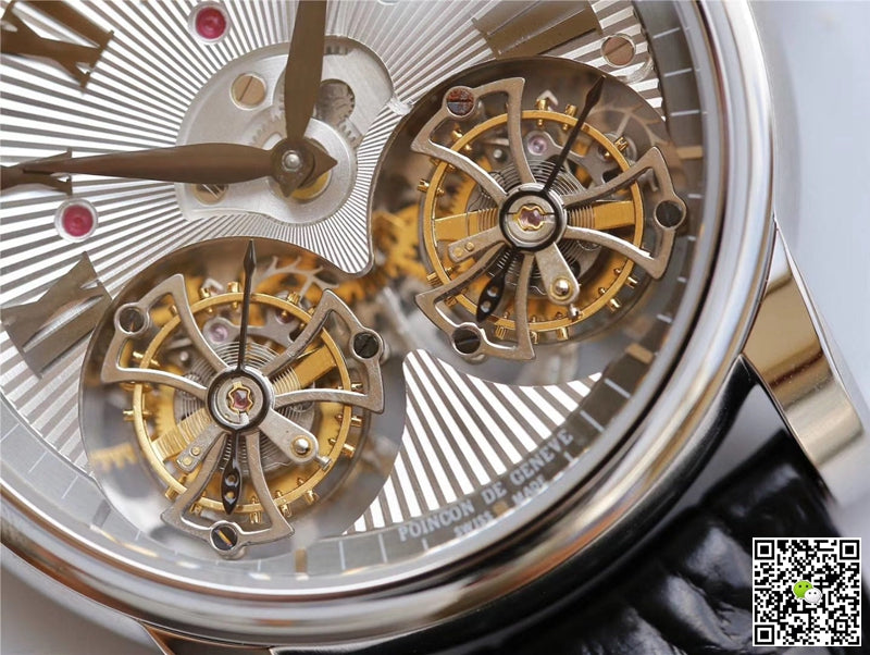Roger Dubuis Hommage RDDBHO0562 Double Flying tourbillon JB Factory White Gold Case