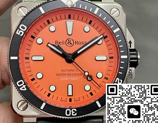 Bell & Ross Instruments BR0392-D-O-ST-SRB BR Factory Rubber Strap