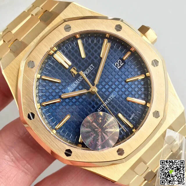 Audemars Piguet Royal Oak 15400OR JF Factory Yellow Gold Blue Dial