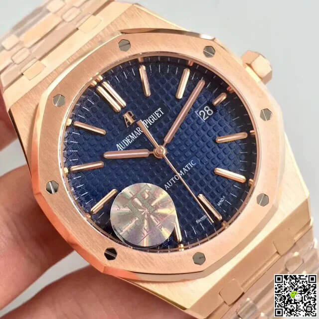 Audemars Piguet Royal Oak 15400OR.OO.1220OR.03 JF Factory Rose Gold Blue Dial