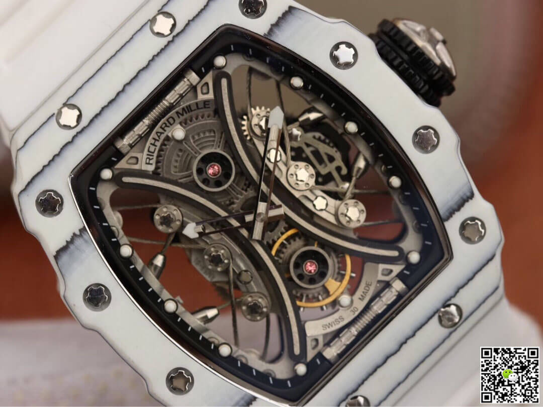 Richard Mille RM53-01 KV Factory White TPT Carbon Fiber Skeleton Dial