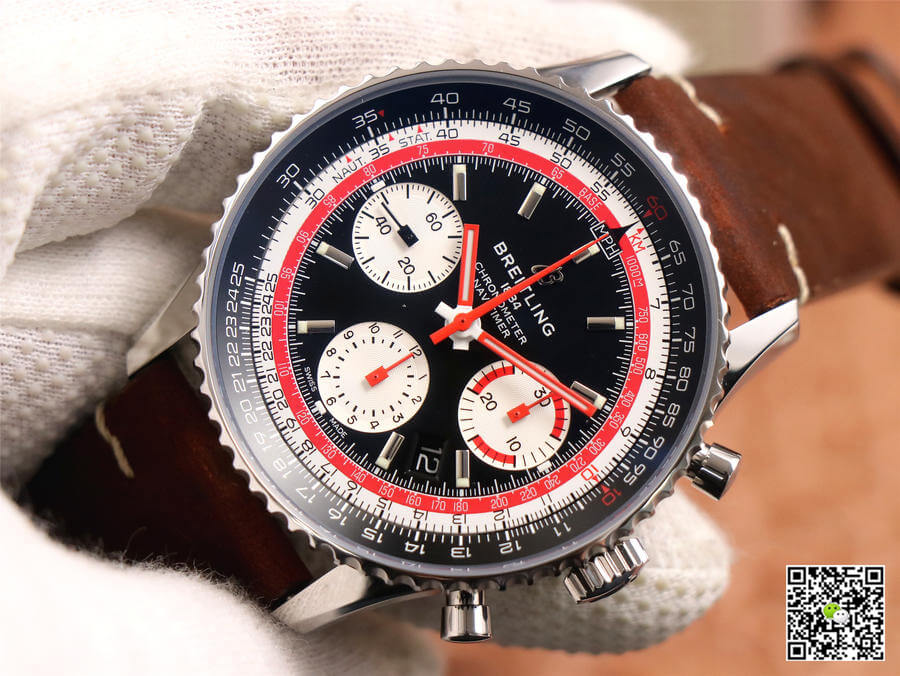 Breitling Navitimer 1 B01 Chronograph 43 Swissair Edition AB01211B1B1X1 V9 Factory Black Dial