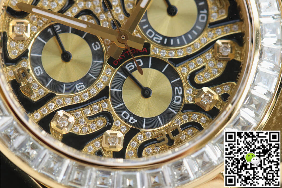 Rolex Cosmograph Daytona 116588 TBR Noob Factory Yellow Gold Diamond Bezel