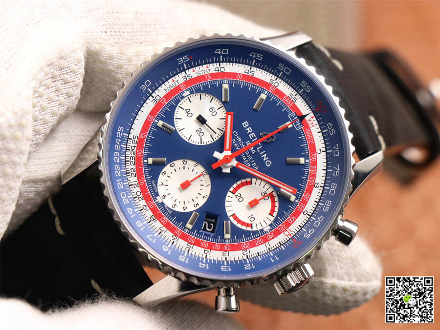 Breitling Navitimer 1 B01 Chronograph 43 Pan Am Edition AB01212B1C1A1 V9 Factory Blue Dial