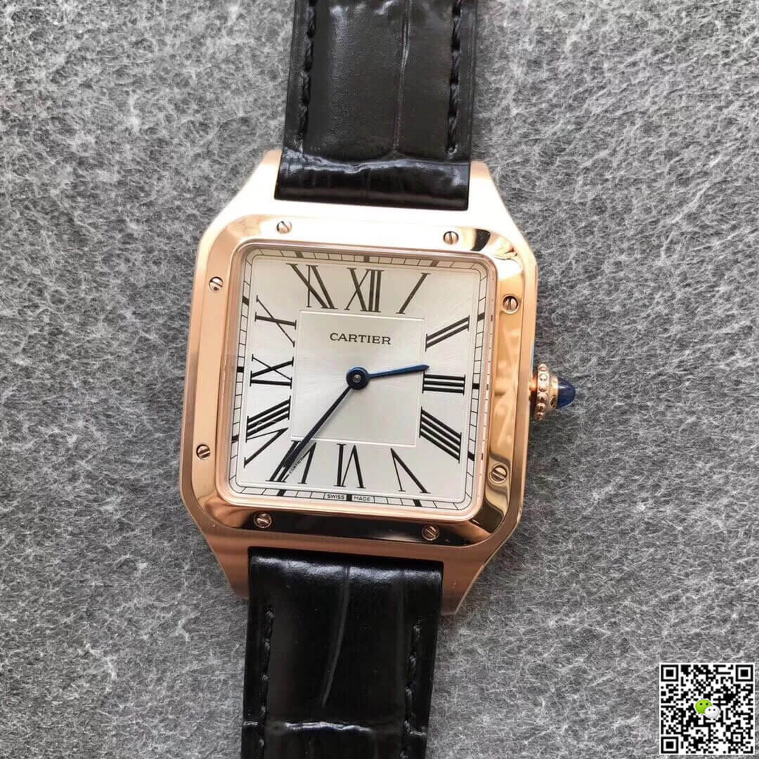 Cartier Santos WGSA0021 Rose Gold Silver Dial