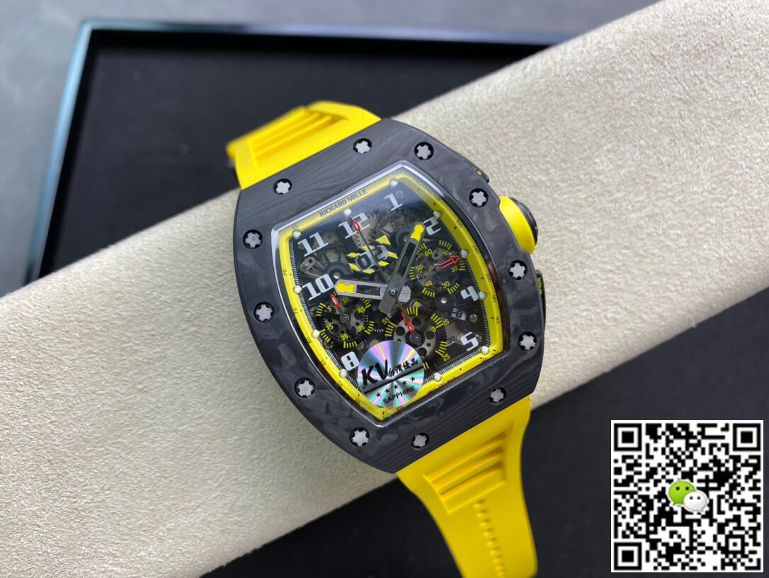 Richard Mille RM-011 KV Factory Forged Carbon Black Strap