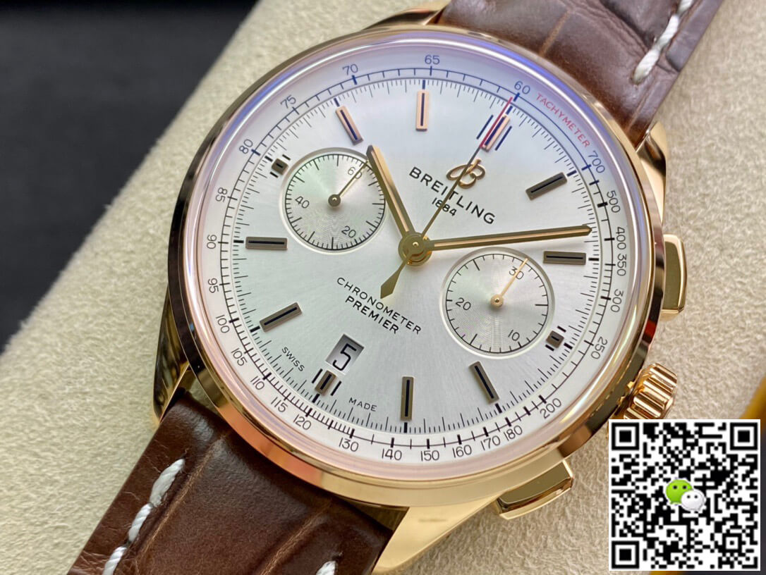 Breitling Premier RB0118371G1P1 GF Factory Leather Strap