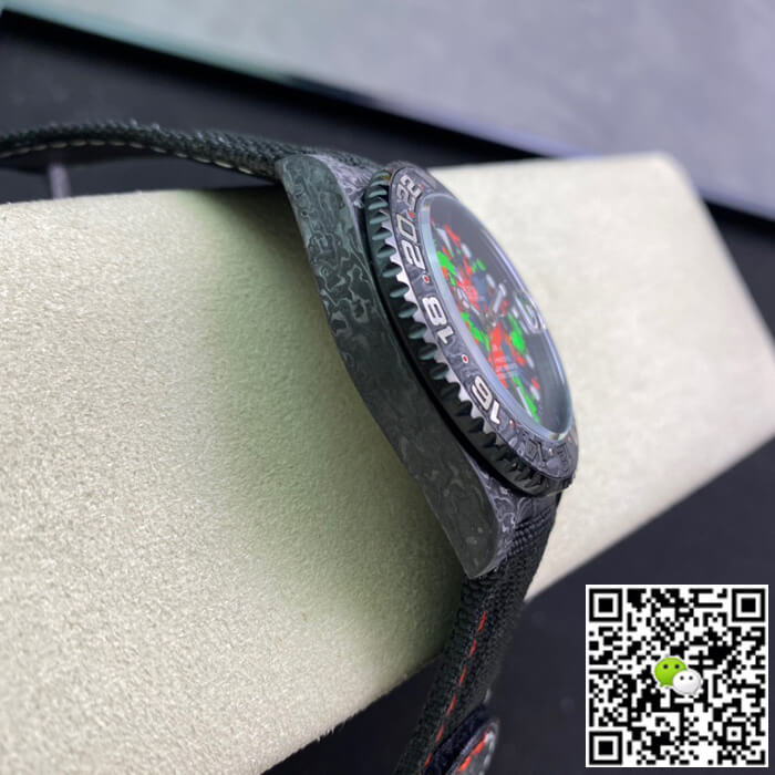 Rolex GMT-MASTER II Diw Carbon Fiber Color Dial Black Fabric Strap
